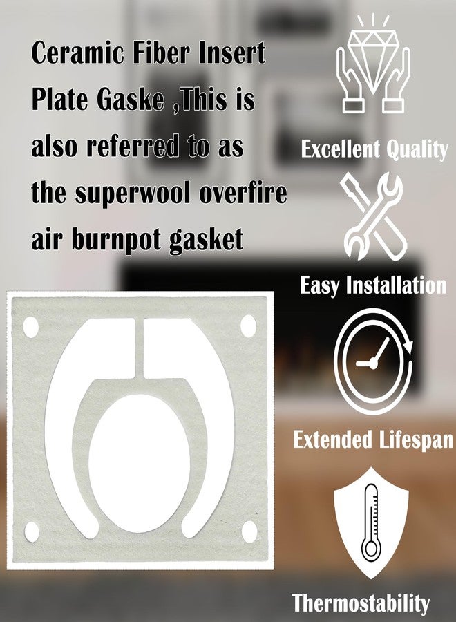 حشية وعاء احتراق الهواء من Jzenol، رقم القطعة البديلة 3-44-237639، مناسبة لـ Superwool Overfire، حشية بديلة للوحة إدخال ألياف السيراميك من Harman (5 قطع) - Image 4